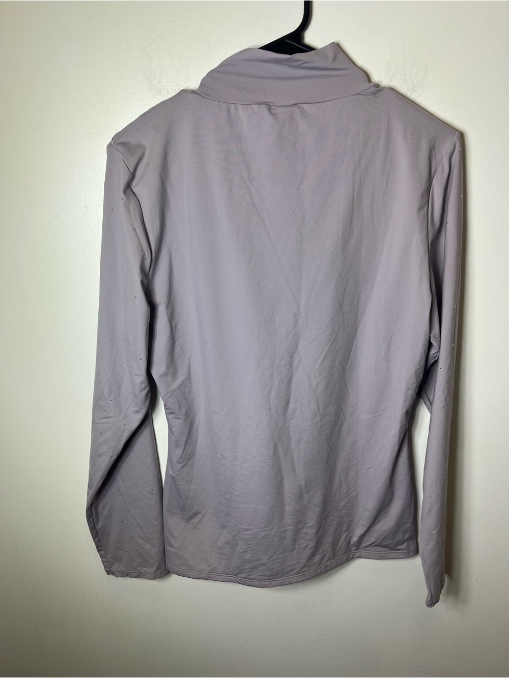 PINK Victoria's Secret Lavender Rhinestone Mock Neck Long Sleeve Top - Picture 6 of 11
